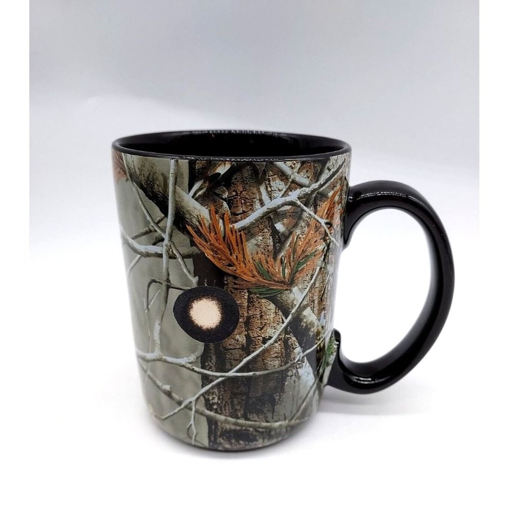 Team Realtree Camo Coffee Mug, Logo Licensed Camouflage Bullet Hole Cup